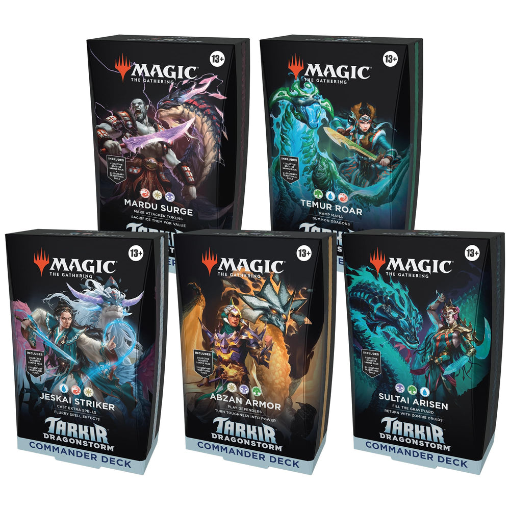 Magic: The Gathering Tarkir Dragonstorm Abzan Armor deck—three-color synergy for multiplayer battles.