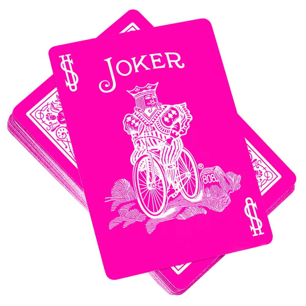 Magic Makers Pink Bicycle Deck double-back card expands trick options.