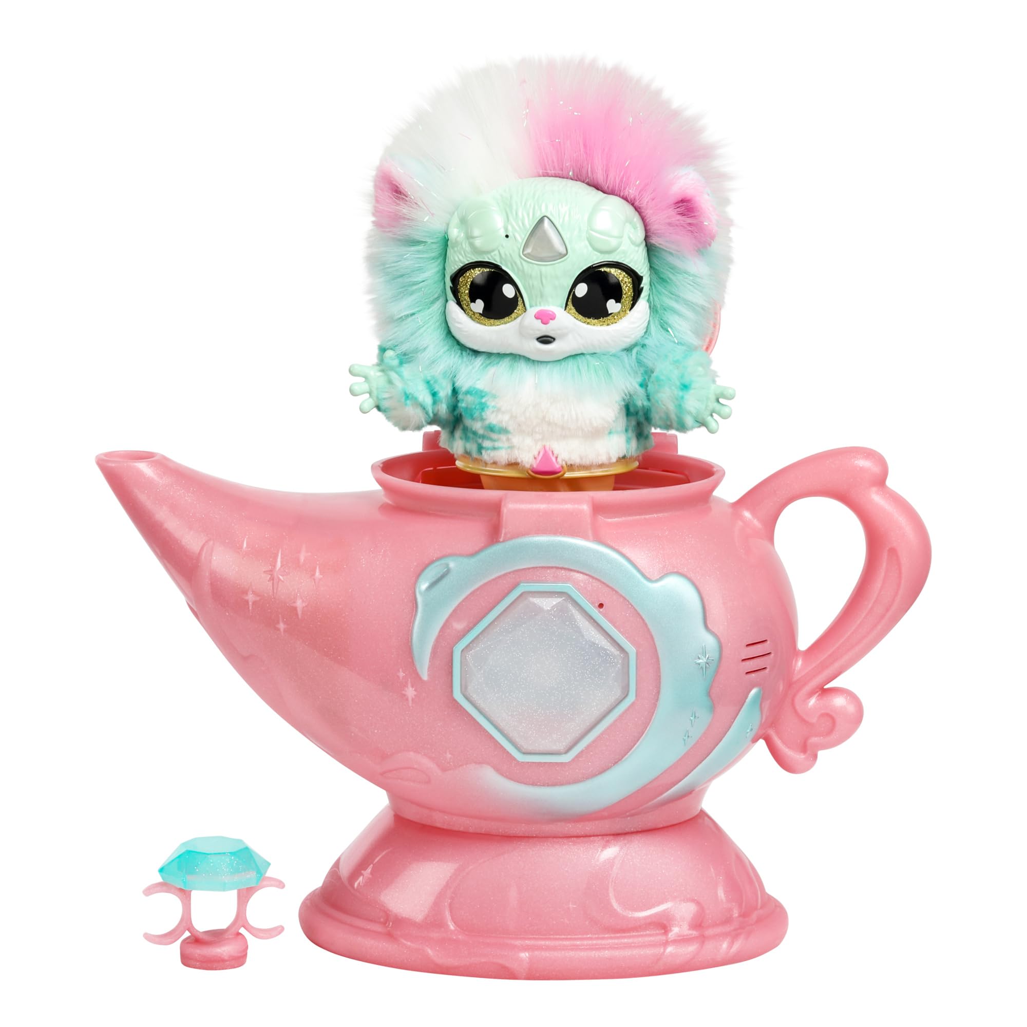 Magic Mixies Genie Lamp offers three modes: Wish, Play, Chat.