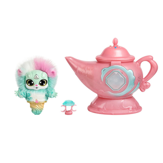 Magic Mixies Genie Lamp reveals plush genie for imaginative play.