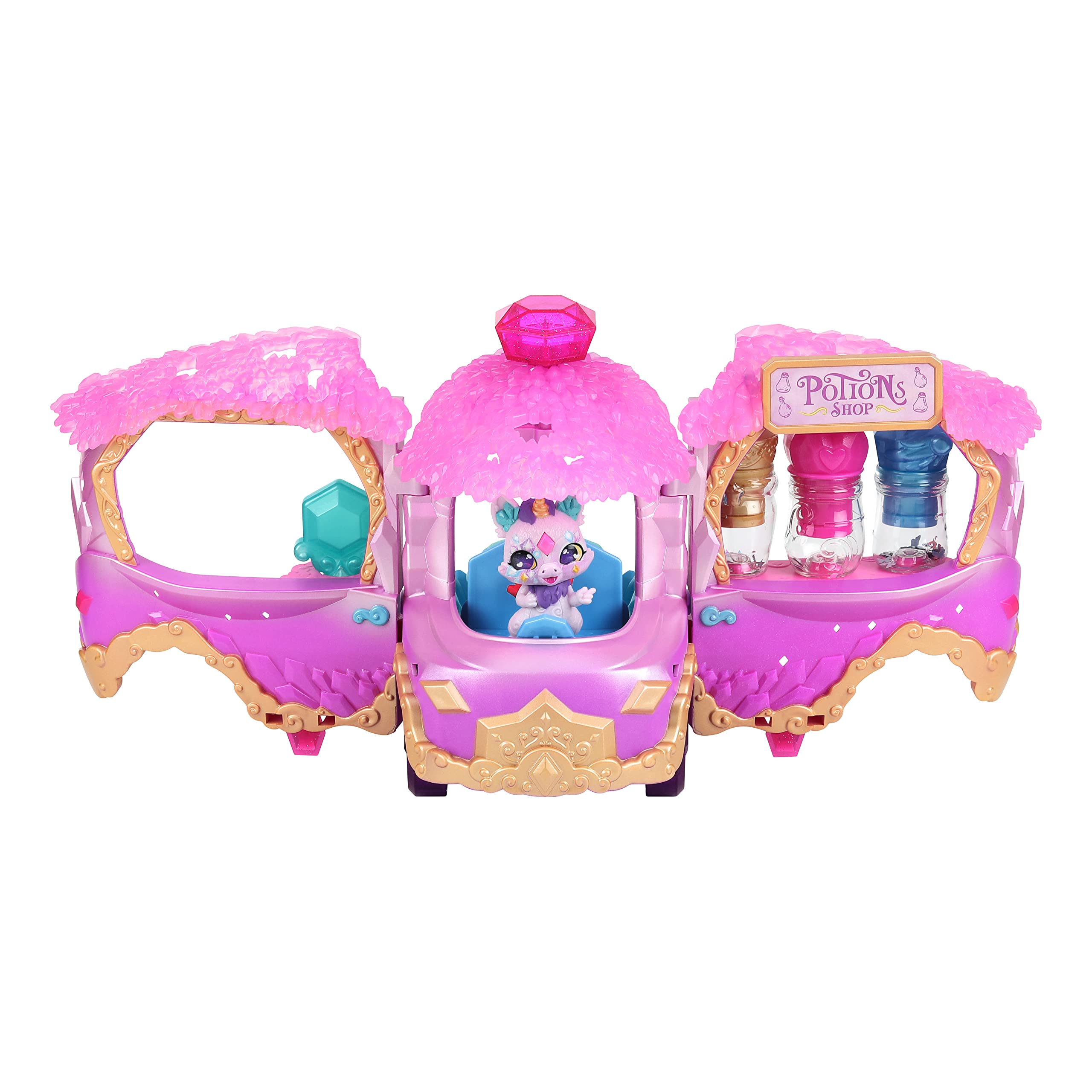 Magic Mixies Lucky Star potion with Lucky Star accessory enhances celebration themes.