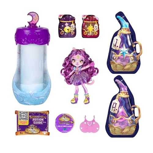 Magic Mixies Pixlings potion bubble blue captures the reveal moment.