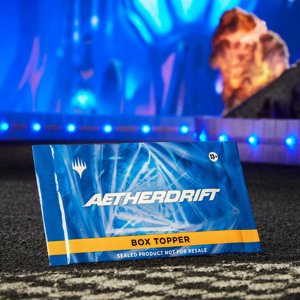 Magic: The Gathering Aetherdrift pack opening captures the thrill of new card possibilities.