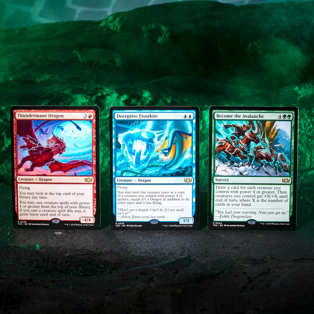 Magic: The Gathering Tarkir Temur Roar double-sided tokens for in-game counters.