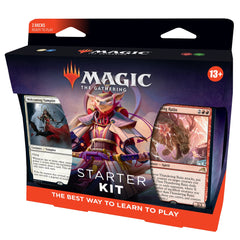 Magic: The Gathering 2022 Starter Kit decks on table ready for action.