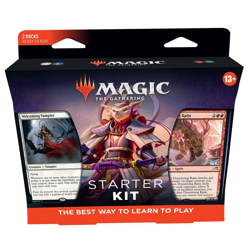 Magic: The Gathering starter kit setup for game night.