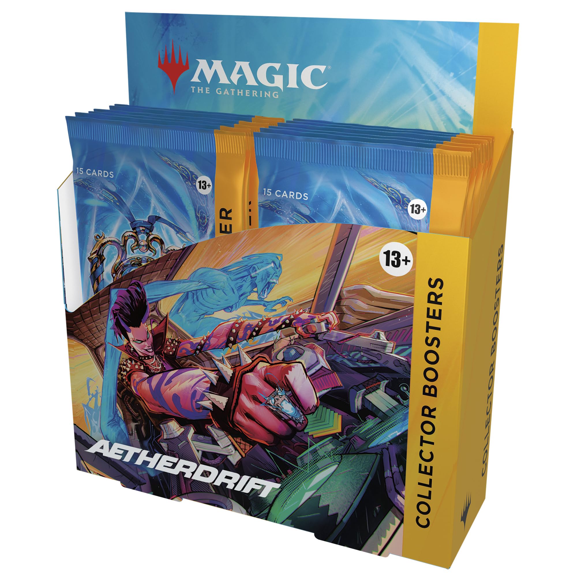 Magic: The Gathering Aetherdrift box topper foil, a gleaming centerpiece for your collection.