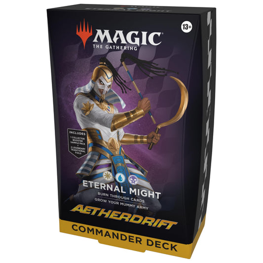 Magic: The Gathering Eternal Might deck cover with bold art for quick recognition.