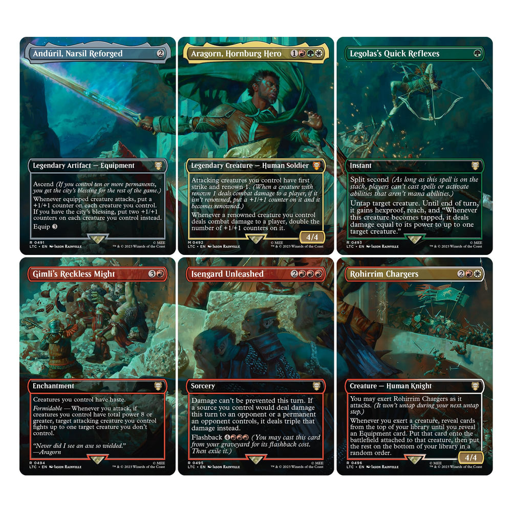 Magic: The Gathering Aragorn at Helm's Deep panel scene card detail for collection