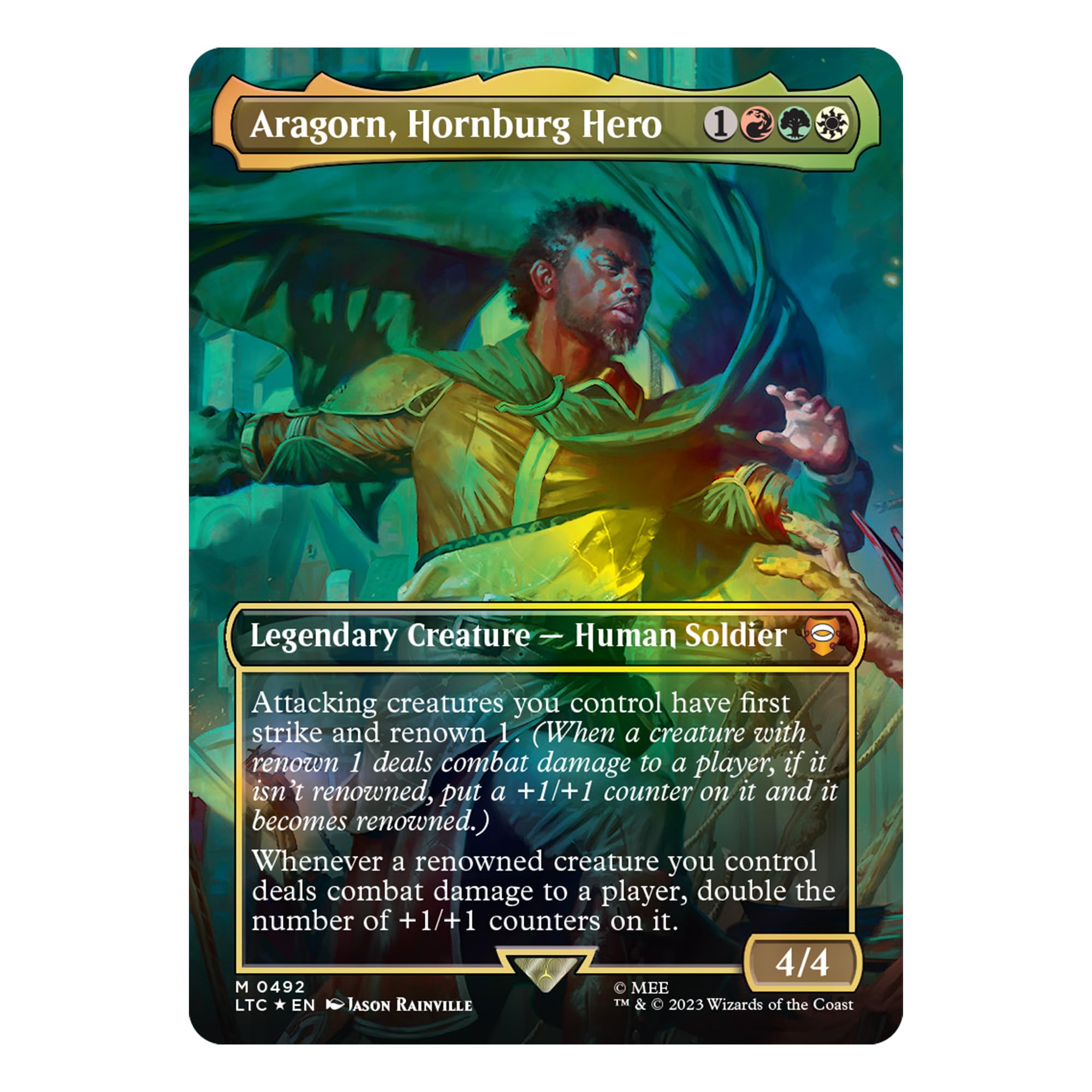 Magic: The Gathering Andúril moment at Helm's Deep scene card close-up