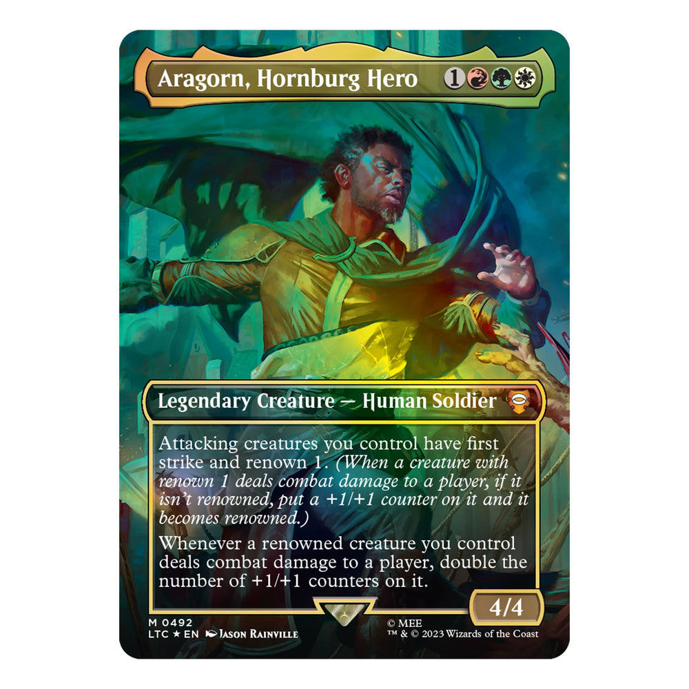 Magic: The Gathering Andúril moment at Helm's Deep scene card close-up