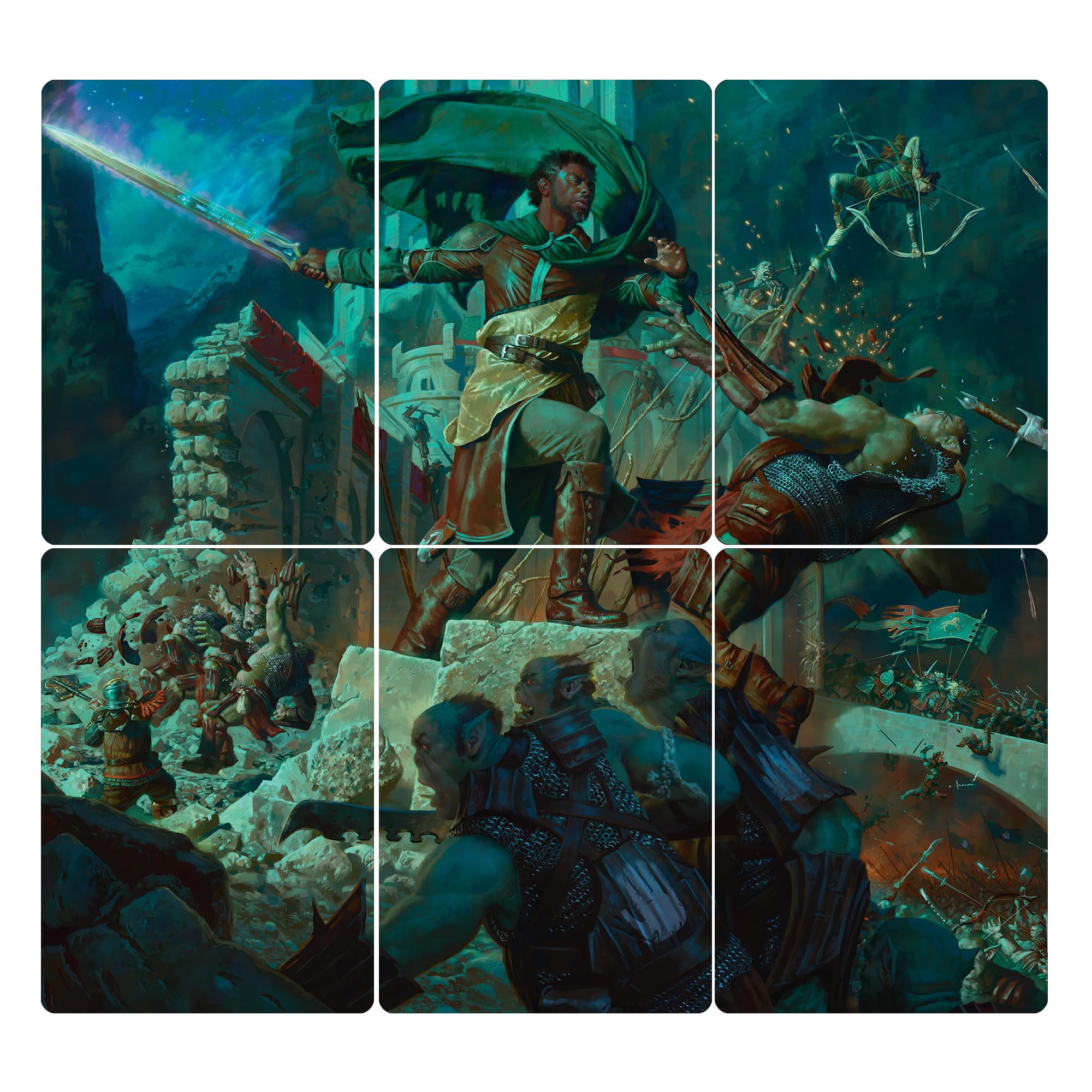 Magic: The Gathering Helm's Deep artwork card without game text for display