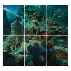 Magic: The Gathering Helm's Deep artwork card without game text for display