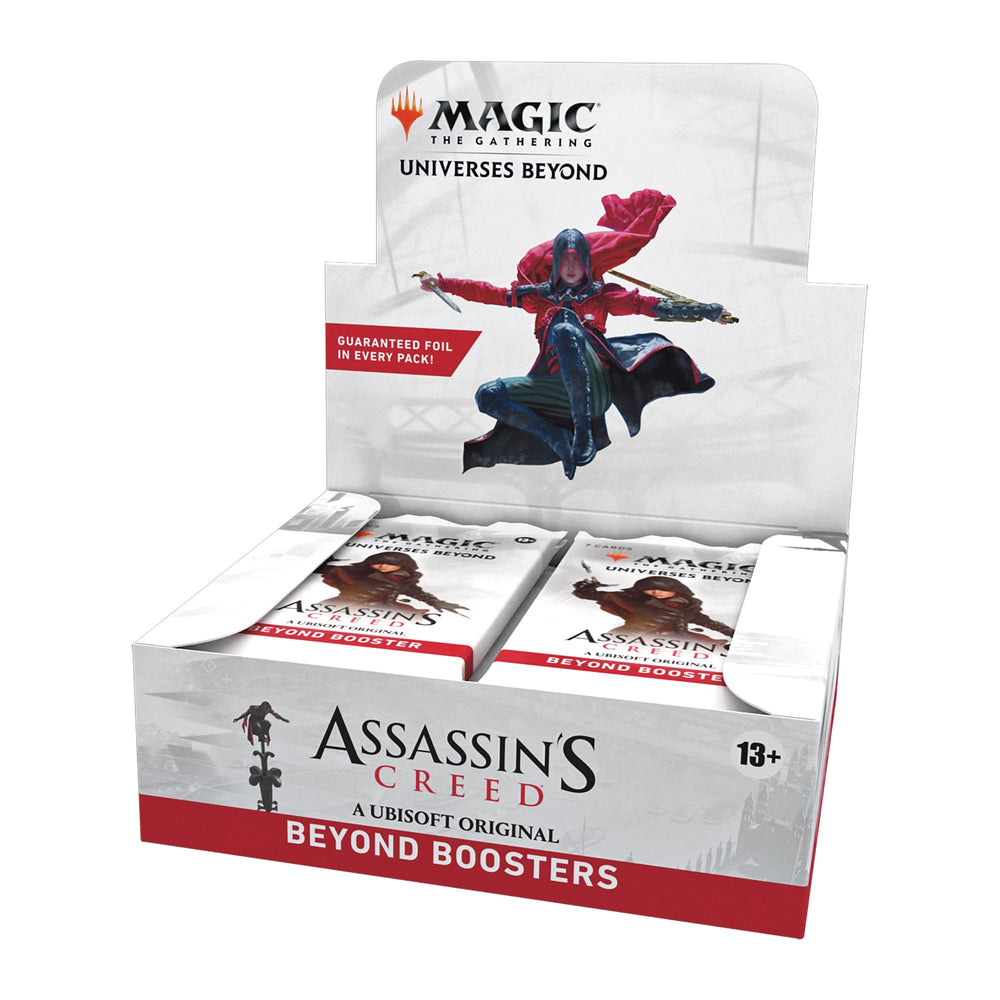 Magic: The Gathering Assassin's Creed Beyond Booster Box front view—great for display and collection