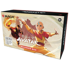 Magic: The Gathering Avatar: The Last Airbender Beginner Box cover showcases beginner-friendly setup and two-player play.