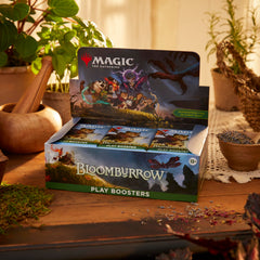 Magic: The Gathering Bloomburrow booster box spread for group Sealed or Draft play