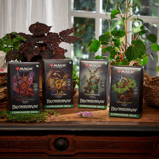 Magic: The Gathering Bloomburrow Family Matters deck art highlights wide strategy and creature synergies.