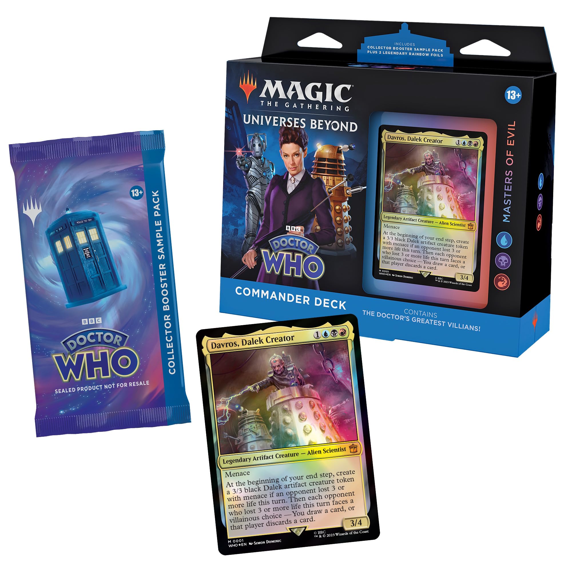 Magic: The Gathering Doctor Who Master of Evil commander card with foil etching for standout display