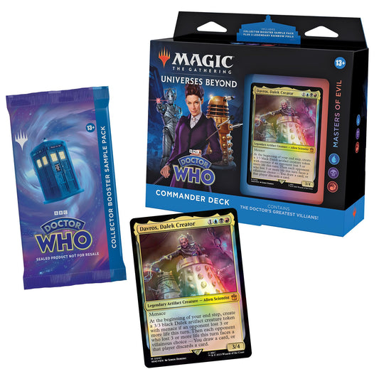 Magic: The Gathering Doctor Who Master of Evil commander card with foil etching for standout display