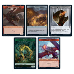 Magic: The Gathering Draconic Destruction deck box and tokens keep games organized and portable.