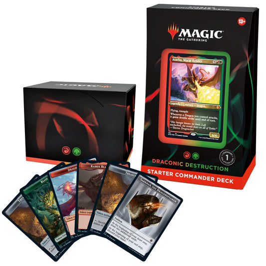 Magic: The Gathering Draconic Destruction foil-etched commander card elevates strategic play with striking art.