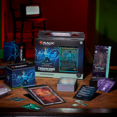 Magic: The Gathering Duskmourn foil borderless commanders showcase striking art.