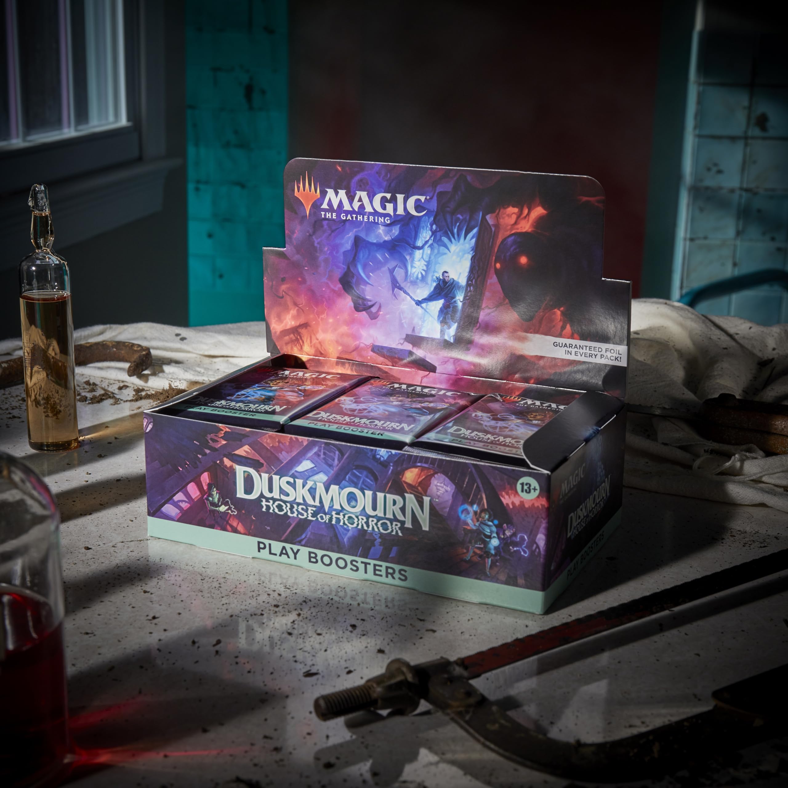 Magic: The Gathering Duskmourn group play session using boosters