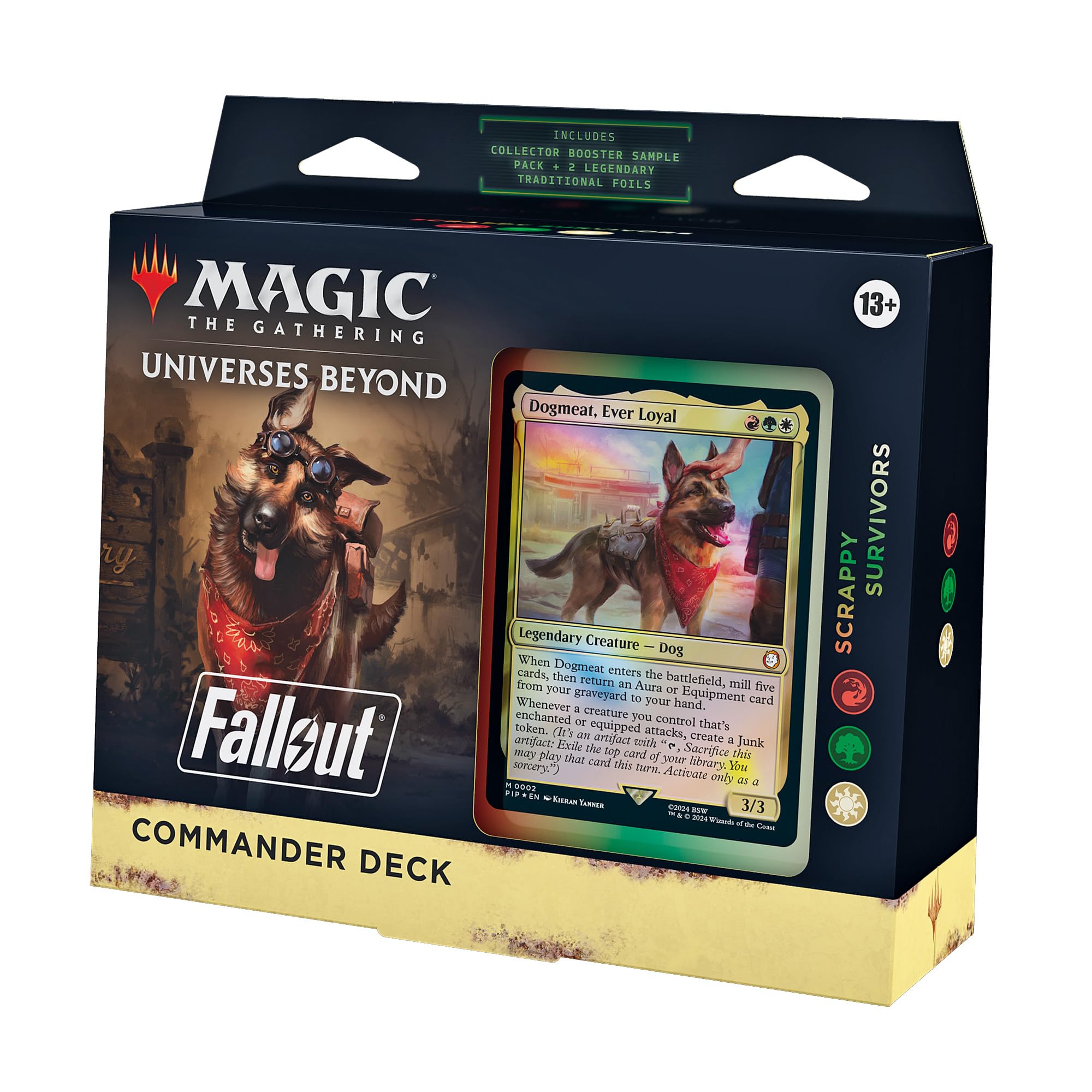 Magic: The Gathering Fallout Scrappy Survivors deck front art enhances casual play appeal