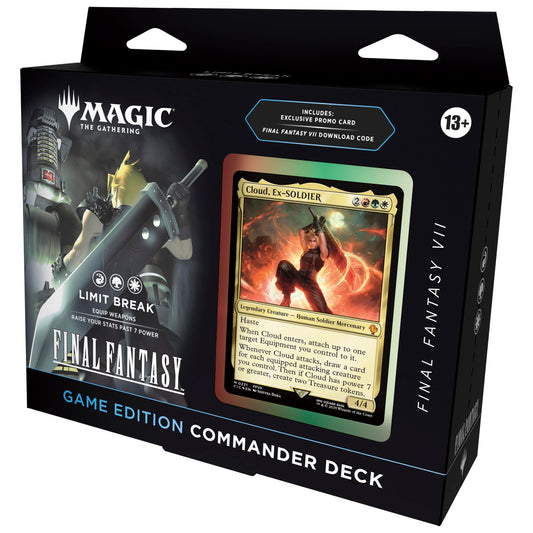 Magic: The Gathering Final Fantasy VII Limit Break deck on table for multiplayer games