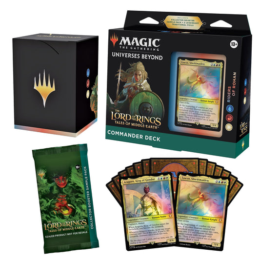 Magic: The Gathering Tales of Middle-earth Riders of Rohan deck front view, ready to play