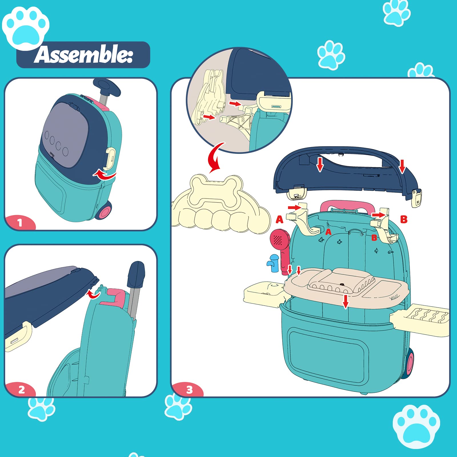 Magic4U food bowl and pet food promote feeding pretend play