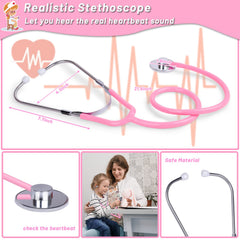 Magic4U pink doctor gown for kids boosting imaginative role-play confidence