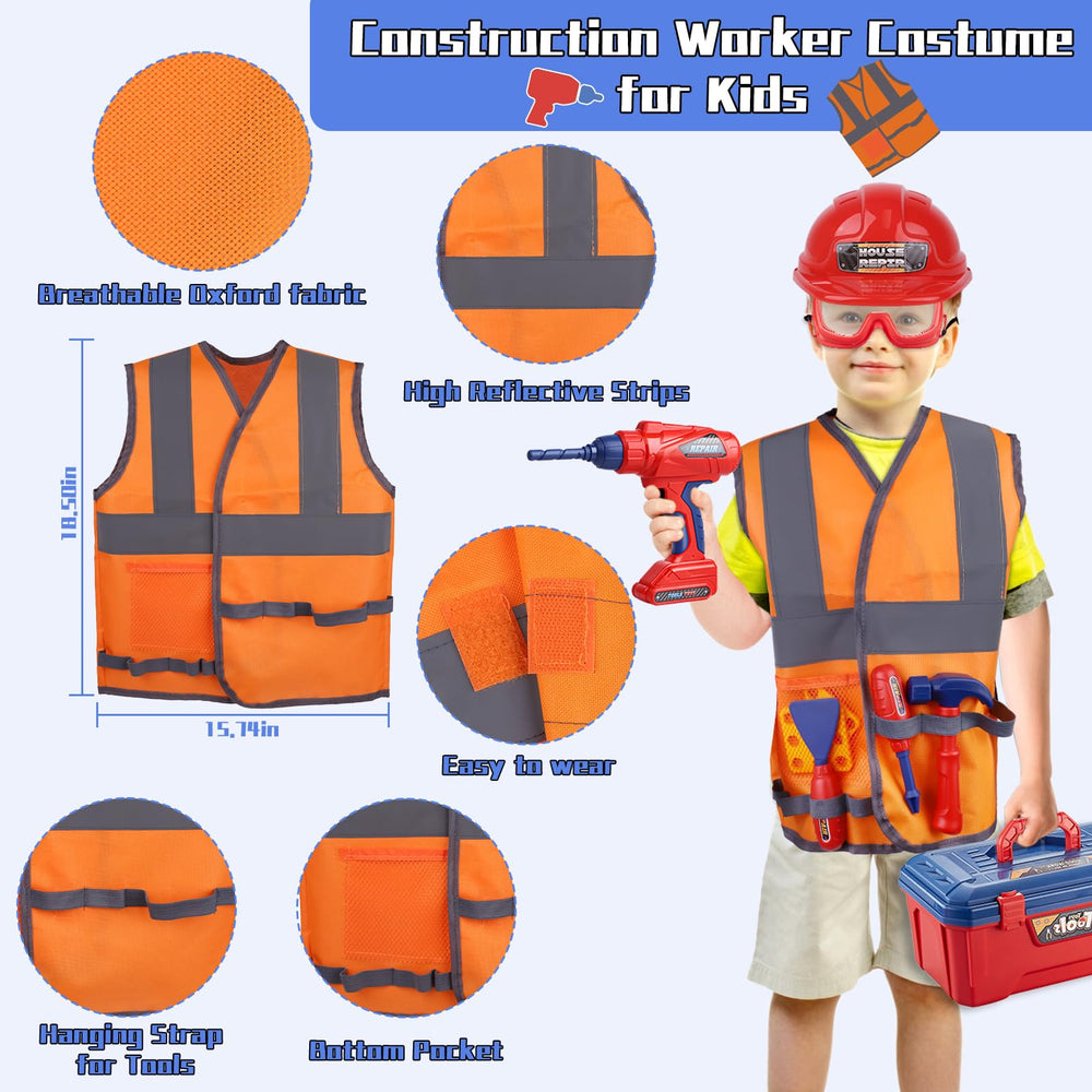 Magic4U Kids Tool Set goggles protect eyes during imaginative projects.