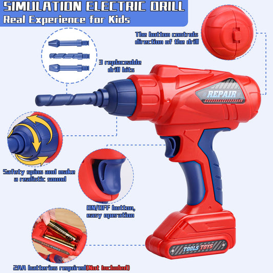 Magic4U Kids Tool Set safety hat encourages role-play and safety.