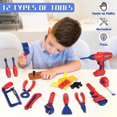 Magic4U Kids Tool Set tape measure helps kids measure pretend builds.