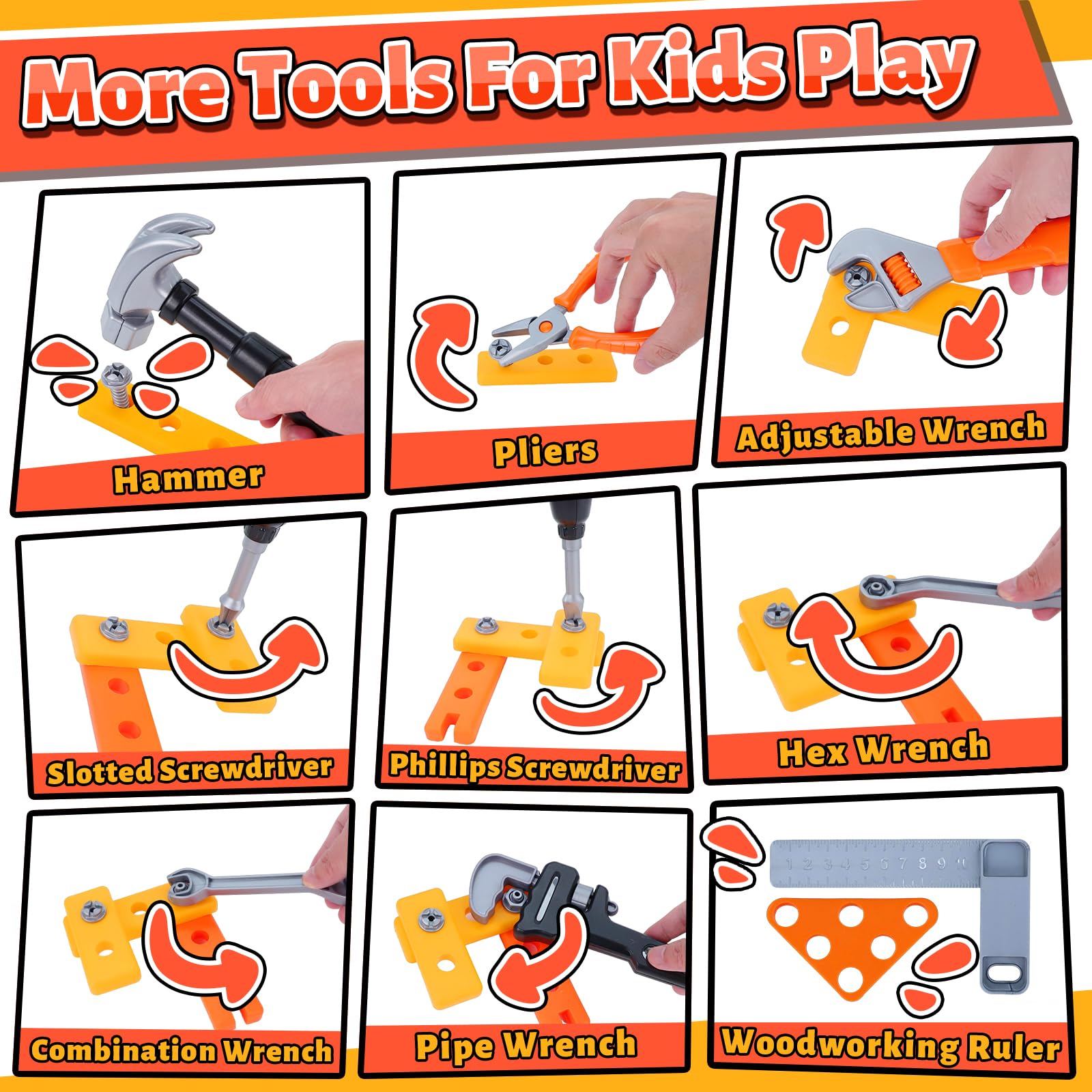 Magic4U wrench collection for versatile pretend repairs