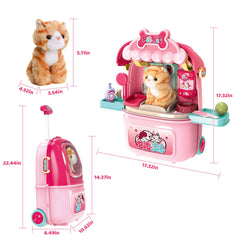 MAGIC4U pet food bowl and tray for realistic feeding pretend play.