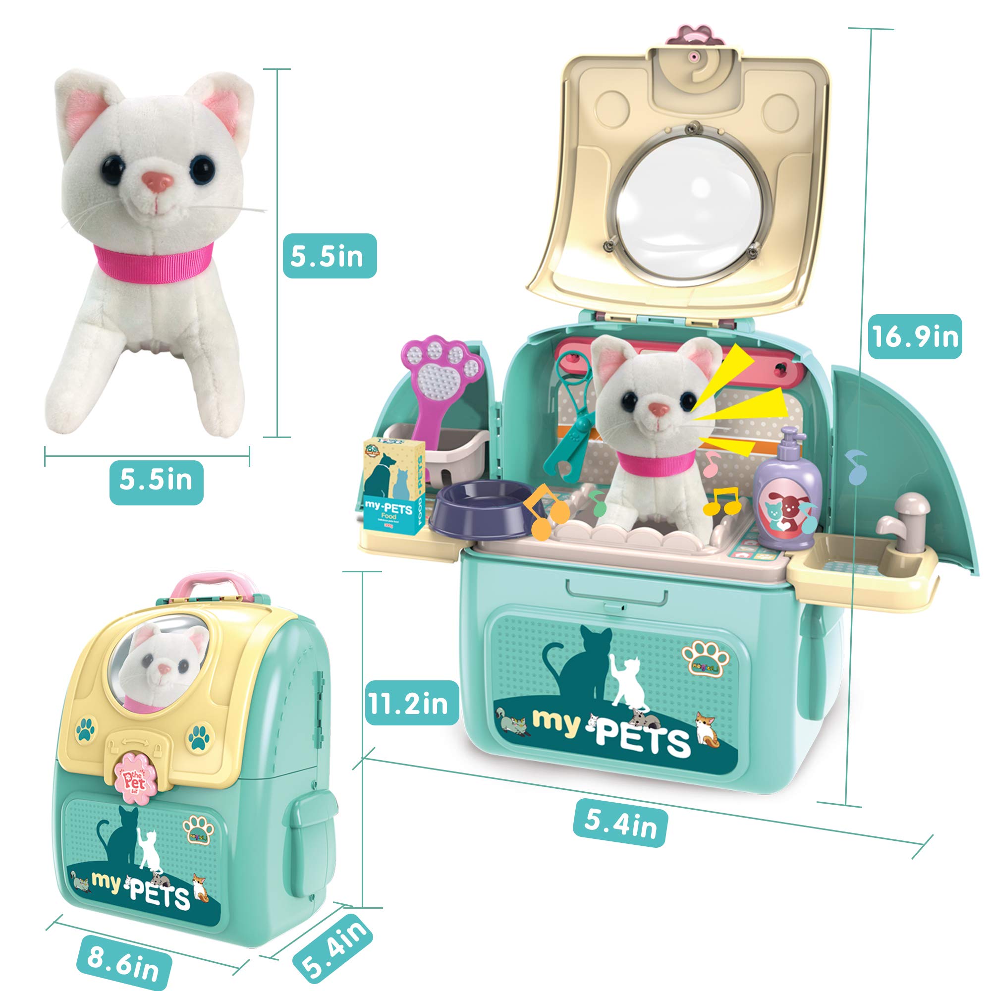 Magic4U pet shampoo bottle enhances pretend hygiene routines.