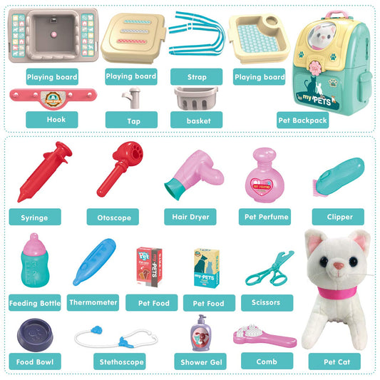 Magic4U plush kitty toy adds cuddly storytelling to vet role play.
