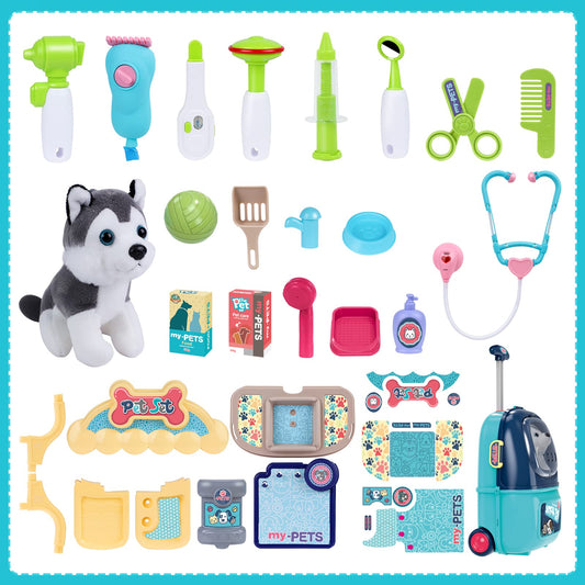 Magic4U plush puppy included for cuddly vet role play