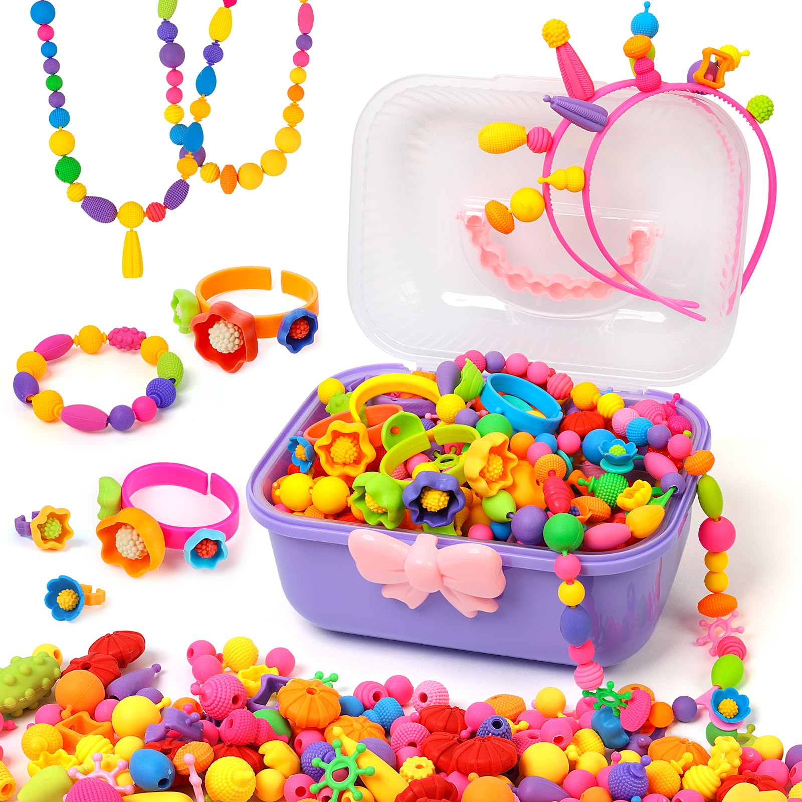 MagicKidz Snap Beads close-up highlights kid-friendly pieces for small hands