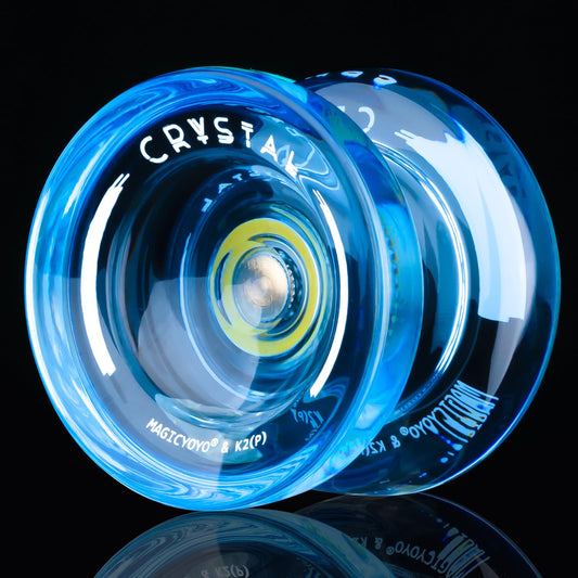MAGICYOYO K2 Crystal Yoyo front view shows durable PC plastic for daily practice.