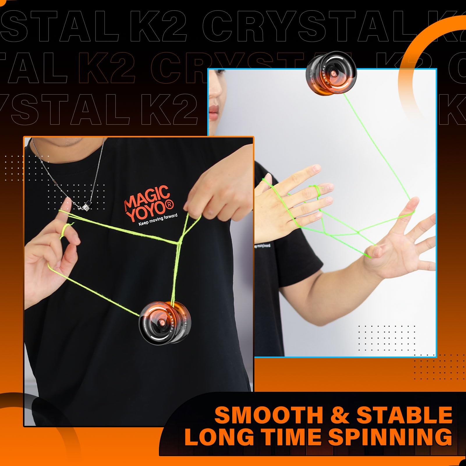 MagicYoYo K2 Crystal yoyo with extra bearing for unresponsive mode