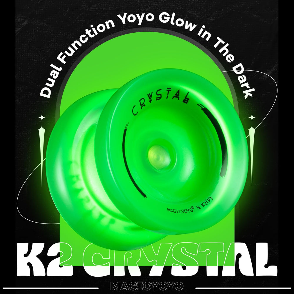 MAGICYOYO K2 Glow Green unresponsive-tricks support advanced spins.