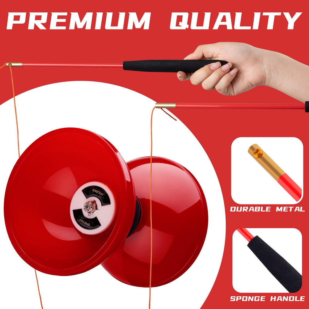 MAGICYOYO Diabolo Pro carbon-hand-sticks provide comfortable grip during sessions.