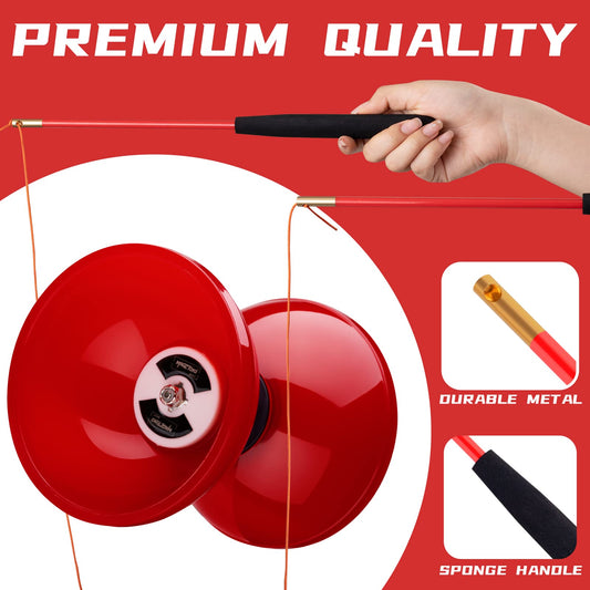 MAGICYOYO Diabolo Pro carbon-hand-sticks provide comfortable grip during sessions.