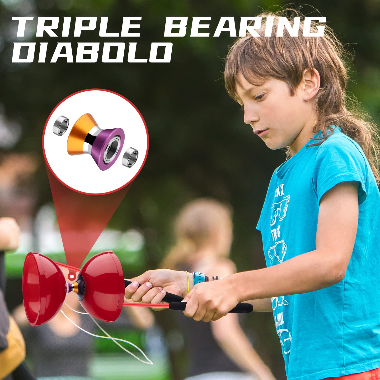 MAGICYOYO Diabolo Pro 130mm cup for stable spins on throws.