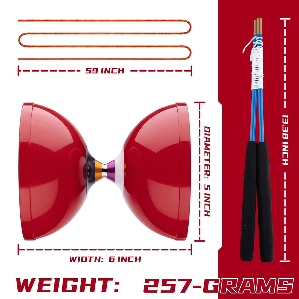 MAGICYOYO Diabolo Pro net-bag for easy storage and transport.