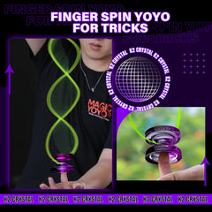 MAGICYOYO K2 Crystal bearing close-up highlighting precision for smooth play.
