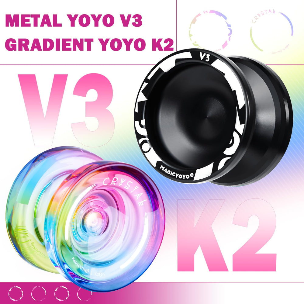 MagicYoyo K2 Crystal Gradient yoyo with vibrant finish for dynamic practice
